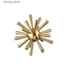 Other Home Decor Metal Artifact Round Ball Prickly Ball Abstract Geometric Ornaments Sea Urchin Metal Figurine Home Decoration Accessories Q240229