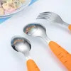 Dinnerware Sets Childrens Tableware Cute Durable High Quality Child Safety Easy Storage Cutlery With Box Baby Feeding Accessories Fork