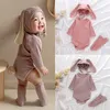 Umorden Kleinkind Baby Jungen Mädchen Kaninchen Hase Strampler Kostüm Body Set Langes Ohr 6–12 Monate 12–24 Monate Pography Ostern Kostüm 240226