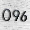 Figurines décoratives Modern Numéro de porte LETTRES 0-9 A B ALLIE DE ZINC 5INCH Black Address House Sign Durable and Numbers