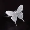 Top Fashion Finger Pierścień Biżuteria dla kobiet Dziewczęta Piękny prezent 925 Strerel Srebrny Frosted Butterfly Srebrny pierścień w Lucky Sonny 344N