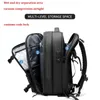 Backpack Travel Men 17.3 Inch Laptop Vacuum Compression Business Large Capacity School Expand Outdoor