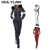 Sets Oulylan One Piece Ski Suit Women Jacket Winter Jumpsuit Female Hooded Cotton Bodysuit Zipper Overalls For Woman Tracksuits