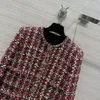 Milan Runway Jackets 2024 New Spring O Neck Long Sleeve Brand Same Style Coats Women's Designer Tops 0229-10