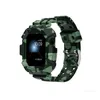 Projektant Case + Transpareent Silikonowe paski sportowe dla Apple Watch 44424038mm Pasek Bransoletka Iwatch Seria SE 6 5 4 3 Camuflage Watch Designervalvmal