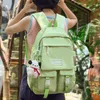 Schooltassen Mode Heren Rugzak Waterdichte Nylon Rugzak Voor Tiener Schooltas Kawaii Damestas Groen Liefhebbers Reizen Schouder Mochila