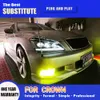 High Beam Angel Eye Projector Lens For Toyota CROWN LED Headlight Assembly 05-09 Turn Signal Daytime Running Light Front Lamp Headlights