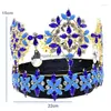 Hair Clips Barrettes Levery Miss World Crown With Shining Rhinestone Fl Circle Large Adjustable Bridal Wedding Party Big Crowns Dr Dhrzo