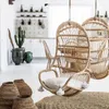 Mobili da campeggio Nordico Semplice Vero Rattan Balcone Cesto Appeso Altalena Rete Rossa Fatta a Mano in Famiglia Culla Sedia da Patio