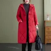 Kadınlar Down 2024 Kış Pamuklu Katlar Kadınlar Hafif Ultra Uzun Sıcak Küfür Ceket Kapşonlu Parkarlar Kadın Dış Giyim Giysileri