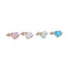 Stud Oorbellen Mini Kleine Geometrische Teardrop Hart Zirconia Pastel Emaille Multi Piercing Meisje Vrouwen Oorbel