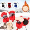 Vêtements de chien 4pcs petits chats épais imperméable anti-dérapant bottes de neige chaussures chaudes chaussures pour animaux de compagnie