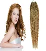 Brazylijskie dziewicze włosy miód blond perwersyjne kręcone mikro pętla ludzkie przedłużenia włosów 100G 1GS 100s Remy Micro Koralik Hair Extensions6331304