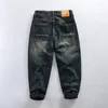 Jeans masculinos 2024 outono retro lavado homens roupas casuais algodão solto calças retas k1031