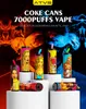 Original formel ATVS 7000 bouffées 5% jetable VAPE écran intelligent affichage batterie bâton roi carburateur