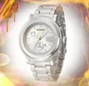 atmosphère classique affaires suisse montres à quartz deux yeux designer cool haut de gamme hommes femmes horloge de luxe mode tout le crime super calendrier montre cadeaux