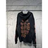 Balenicagas Tasarımcı Hoodie Lüks Trend Aileler Balenciiaga Hoodie Erkek Moda Versiyon Tasarımcısı Hoodies Heavy Metal Stil Sanskrit Yıkanmış Boyalı Erkekler BAB7