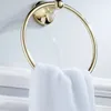 Badaccessoireset Goud Messing Badkamer Handdoekring Hardware Hanger Rond