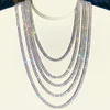 Wholesale Price 5MM Gold vvs Vvs Moissanite Tennis Chain Hip Hop Style Round Brilliant Cut 925 Silver Necklace
