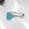 18k ouro vintage esmeralda topázio anéis de diamante para mulheres jóias genuínas aniversário de casamento anéis redimensionáveis presente atacado 240228