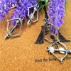 60pcs ok takılar antik gümüş güzel 3D Dili Bow ve Arrow Charm Kolye 35x25mm253c