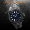 Montre à quartz pour hommes, personnalisée, en or Rose, étanche 5ATM, style PR, cadran anti-poussière, étoile givrée