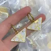 Pra Triangle Boucles D'oreilles Designer Femmes Original Qualité Charme Haute Triangle Inversé Boucles D'oreilles Pour Femmes Polyvalent À La Mode Célébrité Bijoux