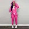 Spring Women Hooded Tracksuits list z kapturem z kapturem z kapturem z głębi zamek błyskawiczny