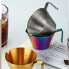 Kaffeekannen 304 Edelstahl Espresso Messbecher Klein 100 ml S V-förmiger Mund mit Griff