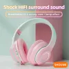 Kopfhörer Shoumi Wireless Headset Farbverlauf Bluetooth Kopfhörer Stereo Sport Earphon mit Mikrofon Hifi Bass Anti Lärm Spiel Helm Mädchen