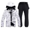 Sets 30 Warm Men & Women Snow Suit Wear Snowboard Clothing Sets Winter Outdoor Sports Waterproof Costume Ski Jackets and Strap Pants