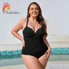 Yüzme Giyim vezhelika Black V Neck artı Boyut Kadınlar İçin Tek Parça Mayo Seksi Karın Kontrol Mayo Takım 2023 Yeni Plaj Mayo Monokini 240229
