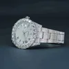 Najnowsze projektowanie na nadgarstek zegarek dla mężczyzn z certyfikowanym Diamondami Moissanite i VVS Clarity Strafowany styl hip hopu i niestandardowy rozmiar