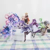Nyckelringar anime genshin påverkar figur nahida cosplay akryl action sangonomiya kokomi stand tecken modell skrivbord dekor fans samling leksak leksak leksak
