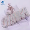 Aangepaste Iced Out zeemeermin Moissanite brief hanger Sier VVS hiphop ketting sieraden Moissanite hanger
