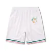 Tuta Bomba hip-hop Street Cardigan abbottonato con risvolto profondo Top a maniche corte Pantaloncini larghi Sport estivi traspiranti comfort Beach volley Colore design bianco