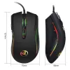 Souris RYRA souris de jeu professionnelle optique avec 7 couleurs vives LED souris d'ordinateur USB rétro-éclairé ergonomie souris de joueur conception pour LOL CS