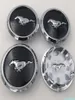 4 pièces lot 68MM pour Mustang OEM jante de roue capuchon central noir Chrome bord cheval de course 5W1J1A096BA277K3589198