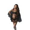 Kleider Premama Durchsichtige Oberteile für Umstandsfotografie Fotoshooting Kleider Requisiten Cape Mesh Schwangere Frauen Perlen Babyparty Kleidung