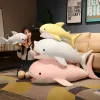 Cushions 55120CM Cute Whale Plush Toy Sea Animal Blue Whale Soft Toy Stuffed Kawaii Animal Pillow Floor Mat Birthday Gifts