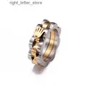 Rings Rings Style Steel Gold Color Crown Chain Ring Hip Hop Speedometer Stainless Man Rock Rap Jewellery 221114 240229