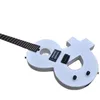 Fabrika Özelleştirilmiş Beyaz Elektro Guitar Siyah Donanım Özel Şekli H Pikap