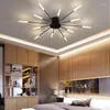 シャンデリアのTcy Modern Led for Living Room Bedroom Black/Gold Nordic Dining Kitchen天井屋内吊りランプ