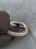 Hochwertiger Luxusring D Y Diamant Zirkon X Crossover Preal Ring für Männer Frauen 925 Silber vergoldet Kostenloser Versand Gotischer Stil