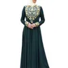 Etniska kläder plus storlek Turkiet Afrikanska festklänningar för kvinnor långärmad aftonklänning Elegant muslimsk maxi klänningsrock