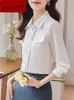 Yitimuceng Office Ladies Two Piece Set's Womens Outifits Fashion Long Sleeve Wid Down Collar Tops Elegant Slim Kirt Suits 240226