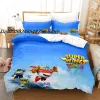 Sets Super Wings Bettwäsche Set Single Twin Full Queen King Size Bett Set Aldult Kinder Schlafzimmer Duvetcover Sets 3D -Druck Anime -Bettblatt Set Set