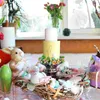 Dekorativa blommor 4 datorer Spring Easter Christmas Garland Decorations Outdoor Iron Wire Wreath