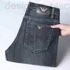 Designer-Jeans für Herren, gerade, Busin, elastisch, locker, dünn, lässig, mittleres Alter, hohe Taille, Markenhose, 24 SS