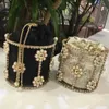 Kvällspåsar Rhinestone Pearl Clutch Bag Women Beaded Party Purses and Handbags High Quality Sweet Bridal Wedding 1271J